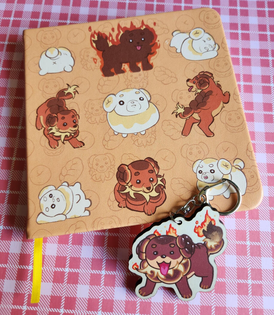 Fidough and Dachsbun Notebook (fanart)