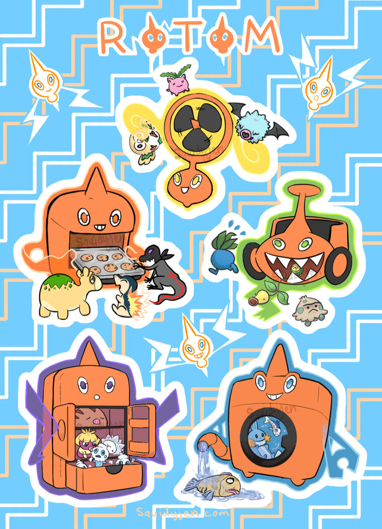 Rotoms and Friends (fanart)